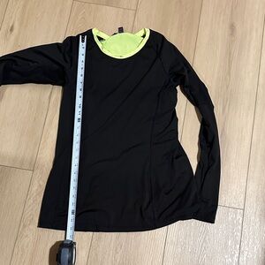 Long Tall Sally Black Top with Yellow Accents